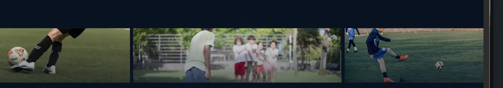 Football development journey from first touches and team training to competitive match play